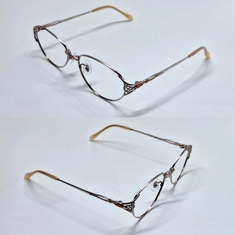 00s 일본 빈티지/ T415 보석 힌지 장식 티타늄 안경테53mm/여성안경 일제 수입 패션 클래식 y2k 아이웨어 이미지
