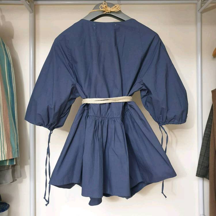 명품 MARNI 마르니 쇼라인 로프 벨티드 벌룬 블라우스 이미지