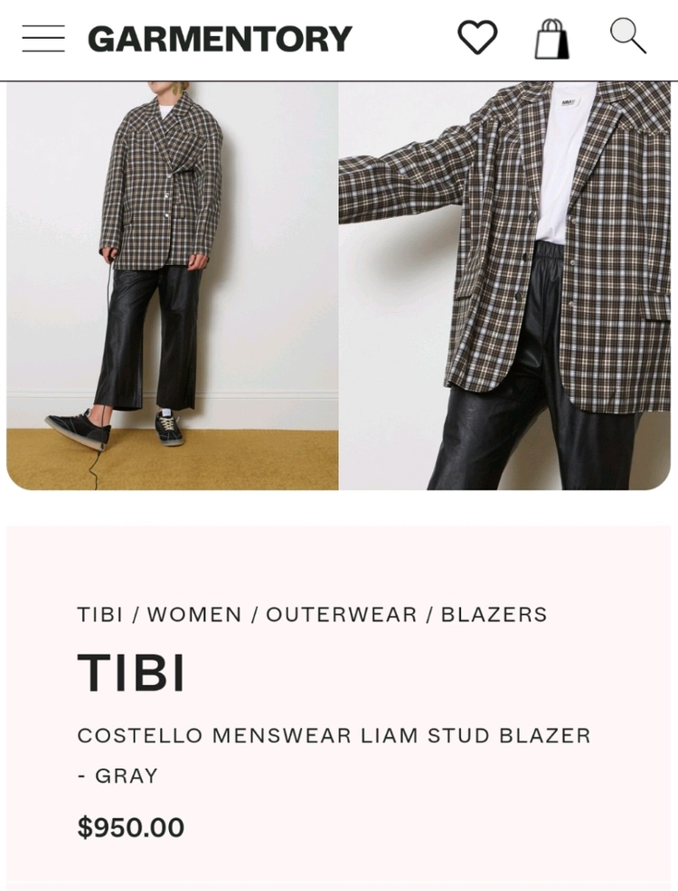 미국 명품 브랜드 Tibi 티비 리암 스터드 블레이저 자켓 이미지