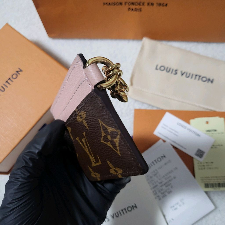 [영수증/풀구성] 루이비통 모노그램 LV 참 카드홀더 카드지갑 이미지