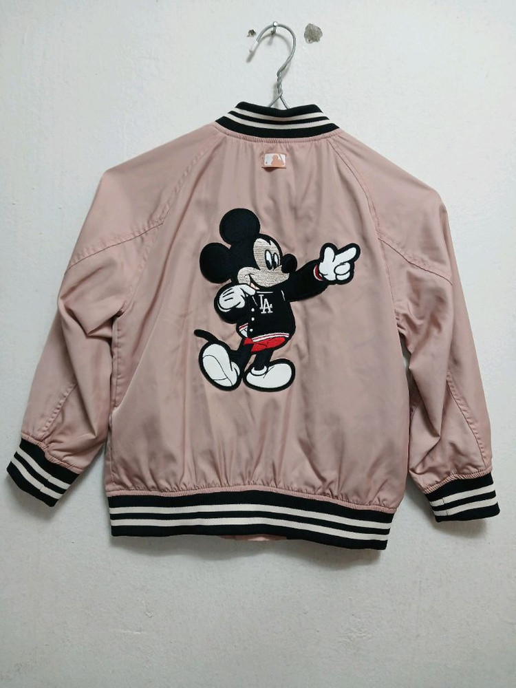 mlb 키즈 LA 핑크색 야구 점퍼 자켓 사이즈 120 이미지