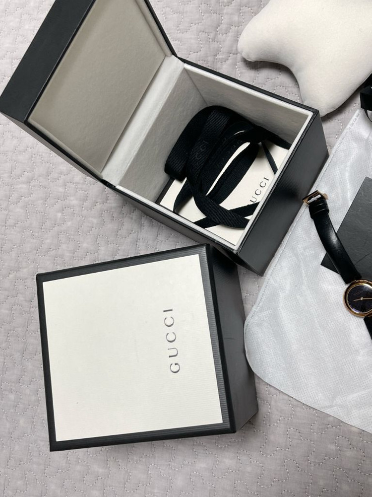 [구찌] 디아망티시마 쿼츠 가죽 스트랩 손목 시계 이미지