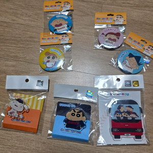 롯데자이언츠 짱구 뱃지, 스마트톡, 집게 일괄 새상품 이미지