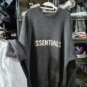 1회착 피어오브갓 에센셜 니트 맨투맨 크루넥 멜란지 M 피오갓 에센셜스 이미지