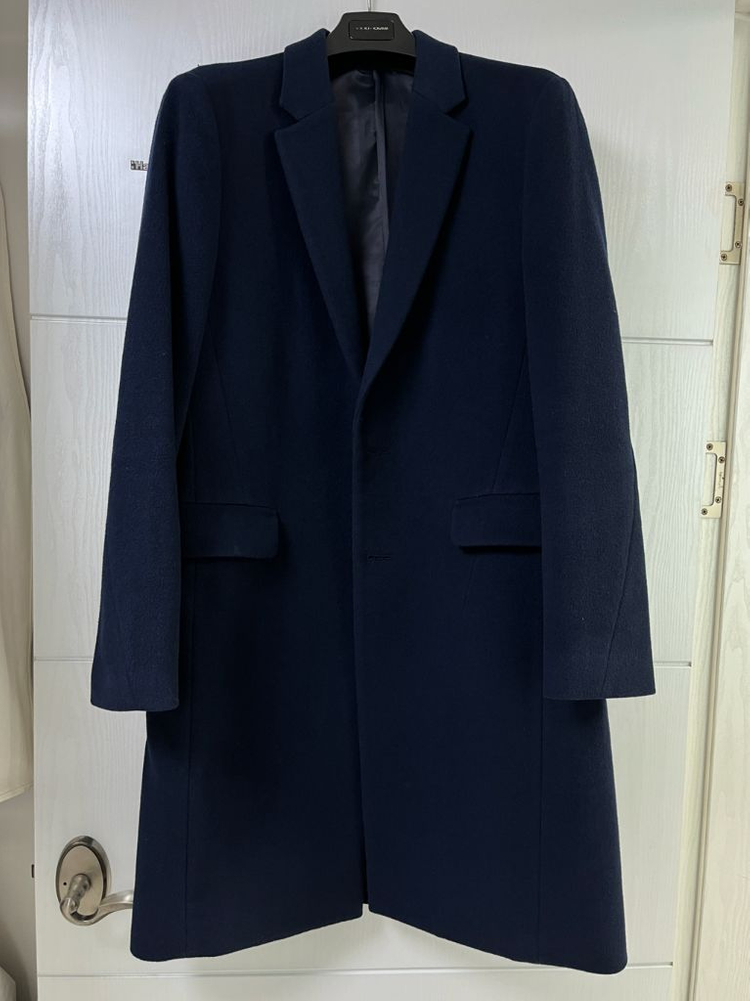 (105) 지오송지오 남성 캐시미어 싱글 코트 네이비 이미지