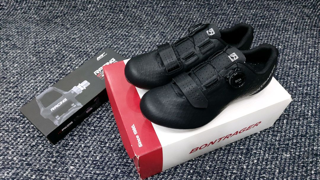 BONTRAGER 트랙 본트레거 로드클릿슈즈/HT 초경량 클릿페달 새제품 이미지