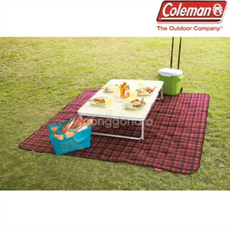 콜맨 재팬 빈티지 플란넬 레드 레저시트 와이드 사이즈 캠핑매트 이미지