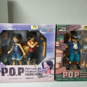 (급처)원피스 피규어 pop 어린시절 루피 에이스 사보 삼형제 팝니다. 이미지