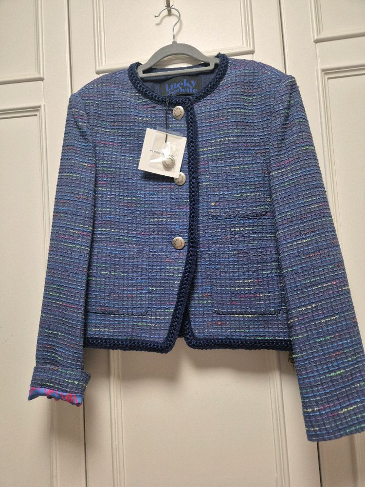 안유진 럭키슈에뜨 트위드 자켓 & 스커트 세트 38 이미지