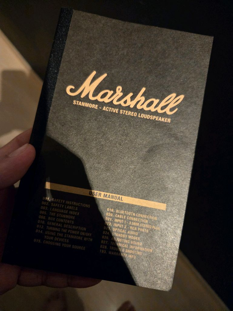 마샬 스탠모어 ( MARSHALL Stanmore ) Ver. 1 Refurbish 브라운컬러 + Aux Cable 이미지