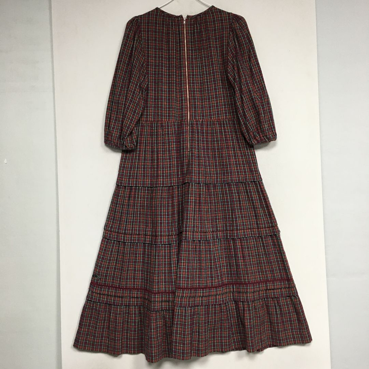 22 써스데이아일랜드 체크 핀턱 원피스 S 이미지