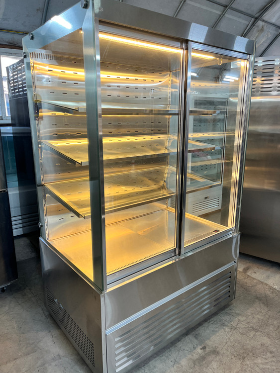 앞문형 쇼케이스 냉장고 냉동고 1200 4단 올스텐 정육 반찬 밀키트 야채 과일 프리미엄 고기숙성고 이미지