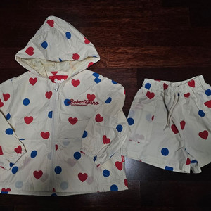 베베드피노 하트바람막이 반바지 110/100 새상품 이미지