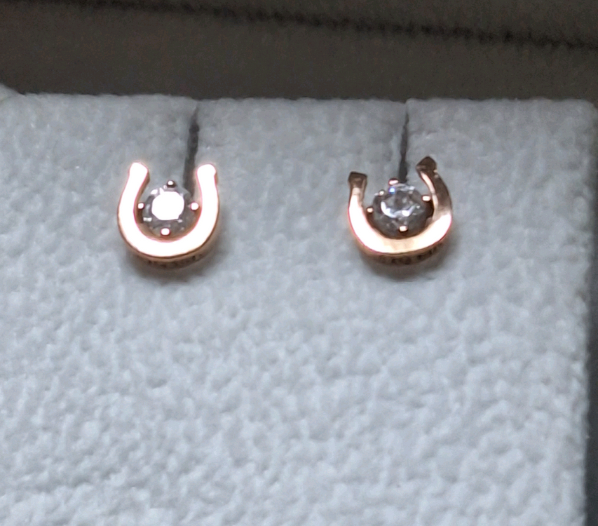 (무배) 스톤헨지 14K 로즈골드 럭키유 말발굽 귀걸이 P1539 이미지