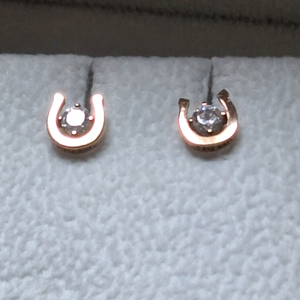 (무배) 스톤헨지 14K 로즈골드 럭키유 말발굽 귀걸이 P1539 이미지