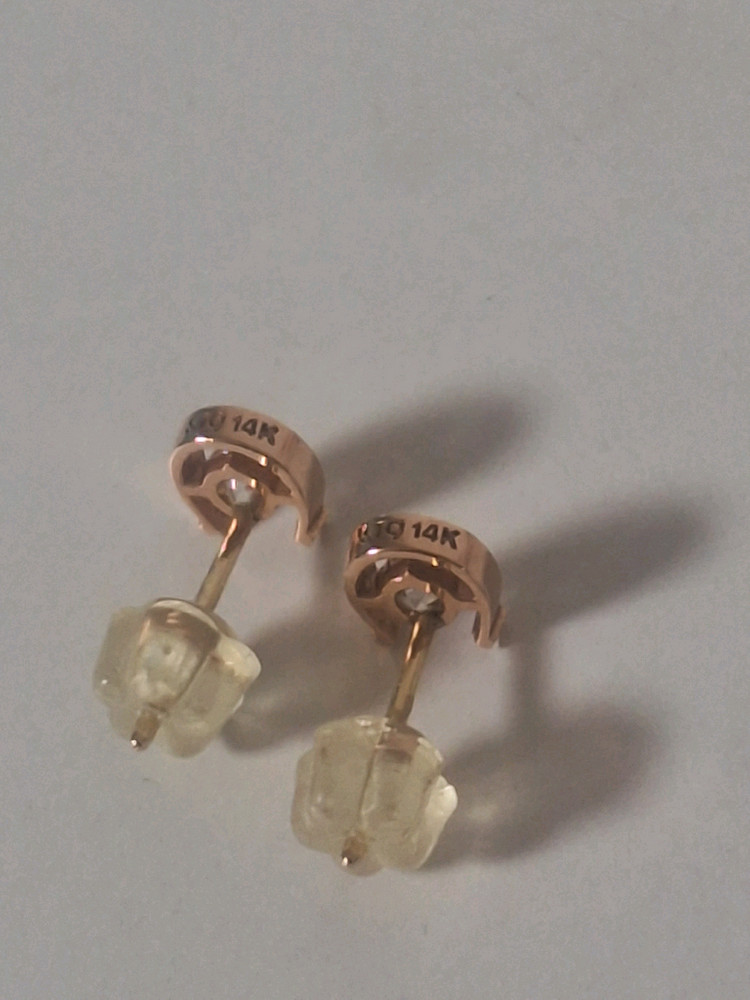 (무배) 스톤헨지 14K 로즈골드 럭키유 말발굽 귀걸이 P1539 이미지