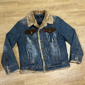에드윈 빈티지 웨스턴 쉐르파 누빔 데님 양털 청자켓 (95-100) 이미지