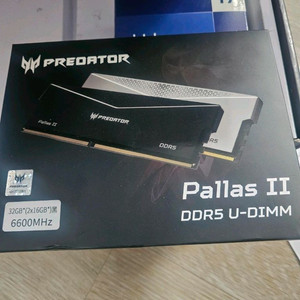 에이서 프레데터 Pallas II DDR5 32GB (2x16GB) 6600MHz 램입니다 이미지
