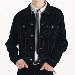 새상품/셋업) 커넥트킨록 벨벳 데님 세트 크롭 워싱 트러커 청자켓 팬츠 이미지