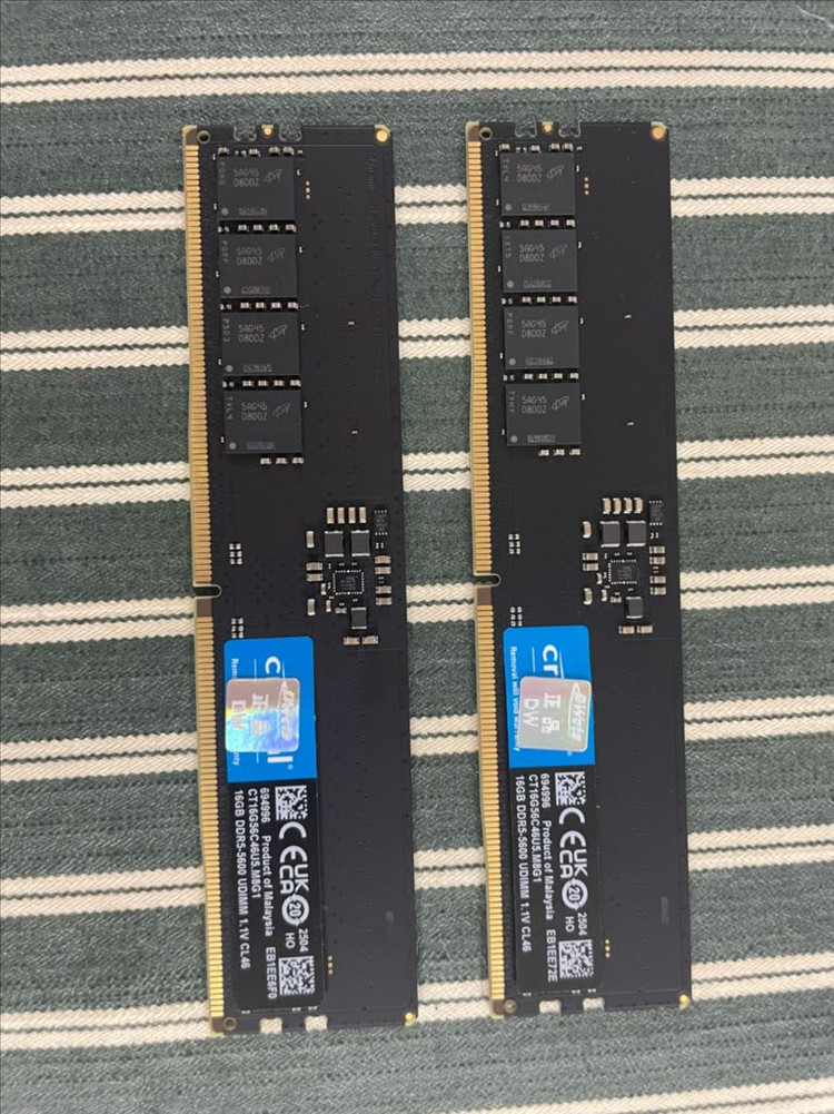 DDR5 32GB 메모리 2개 세트 이미지