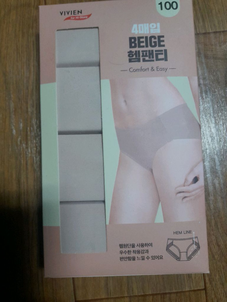 비비안 4매입 헴팬티 세트 판매 이미지