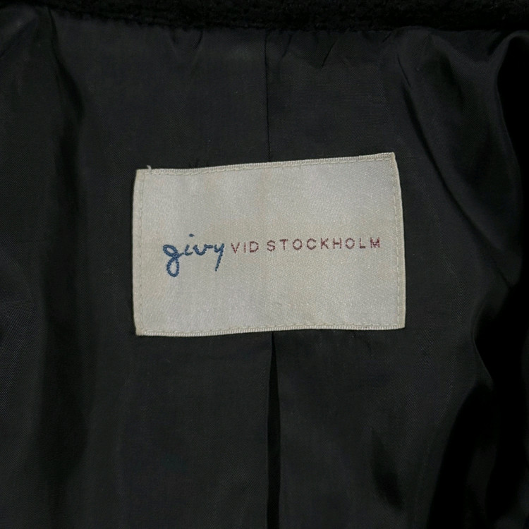 [66] 기비(GIVY) 블랙 도트 자카드 코트 자켓 이미지