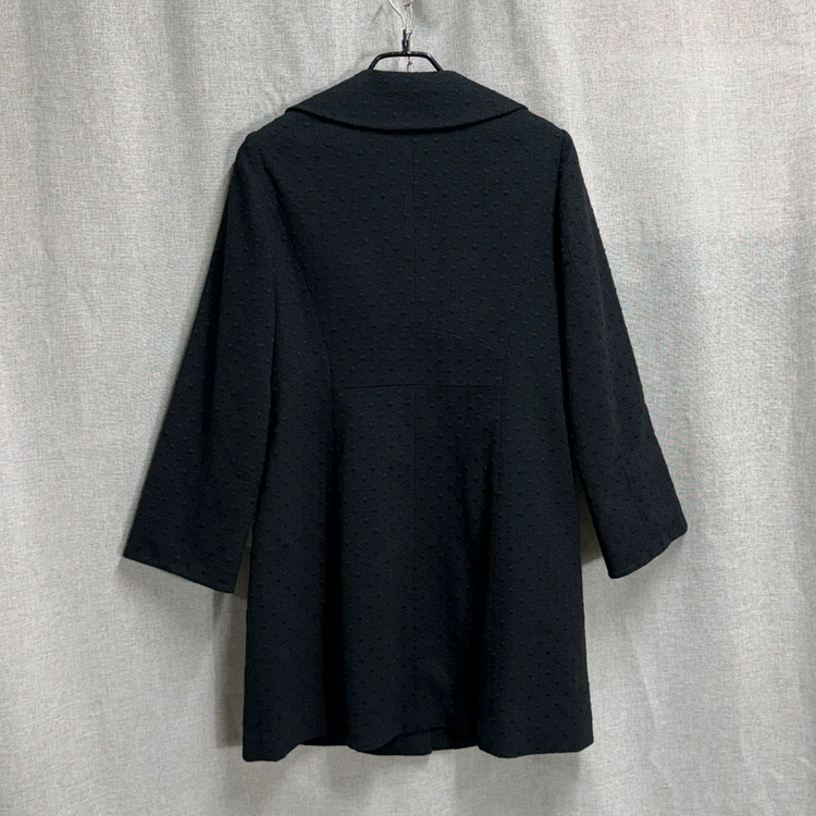 [66] 기비(GIVY) 블랙 도트 자카드 코트 자켓 이미지