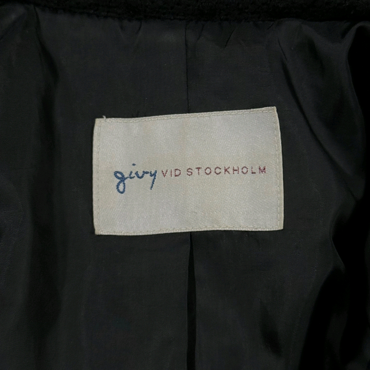 [66] 기비(GIVY) 블랙 도트 자카드 코트 자켓 이미지