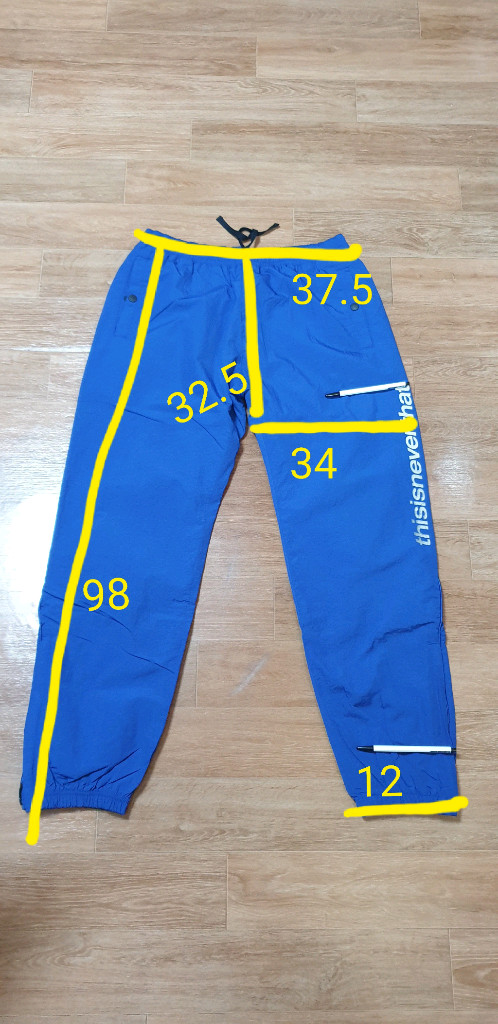 남.32-33) 디스이즈네버댓 남성 나일론 바지,파랑색 / 남성 바람막이 팬츠 이미지