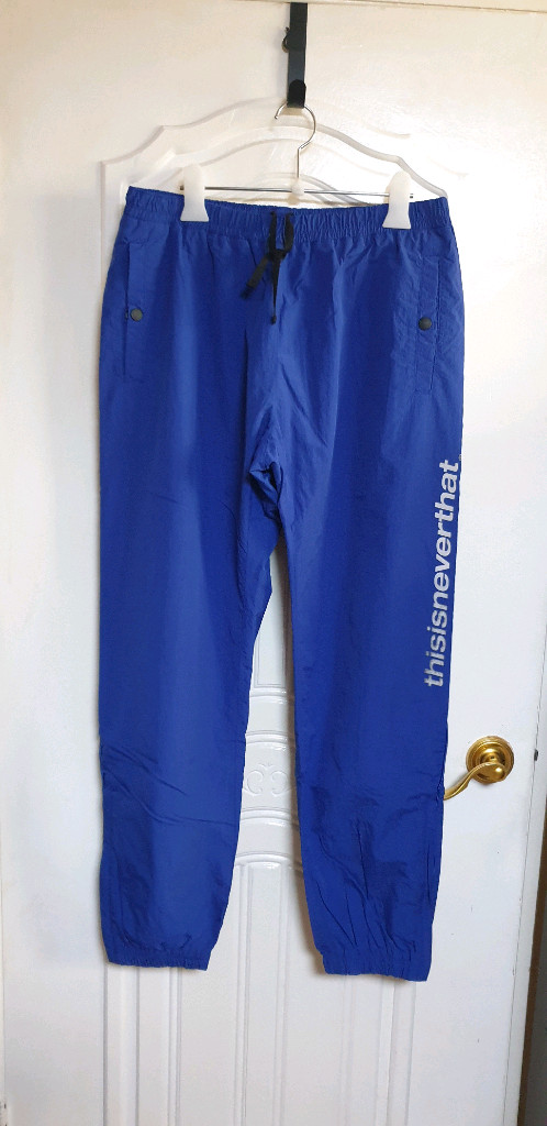 남.32-33) 디스이즈네버댓 남성 나일론 바지,파랑색 / 남성 바람막이 팬츠 이미지