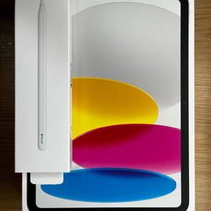 (아직 안 팔림) 아이패드a16 128GB Wi-Fi 풀박, 애플펜슬 Usb-C 풀박 이미지