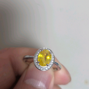 옐루우 사파이어 은반지 이미지