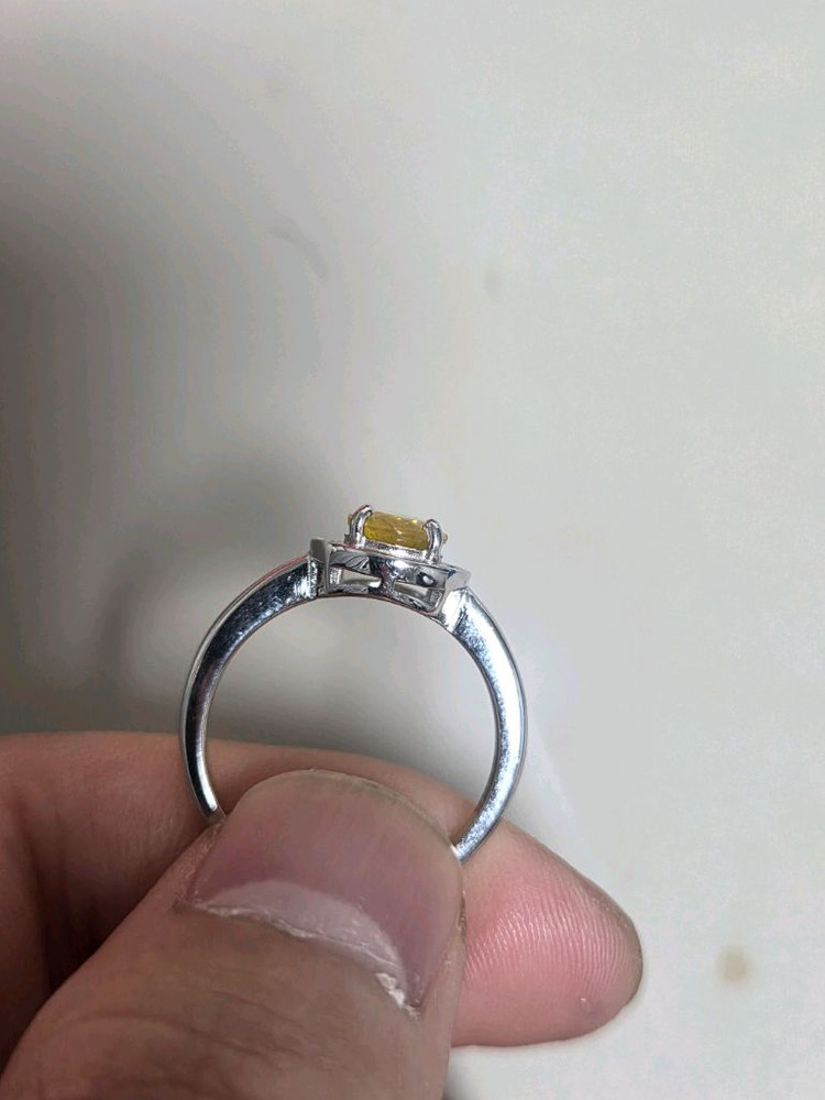 옐루우 사파이어 은반지 이미지