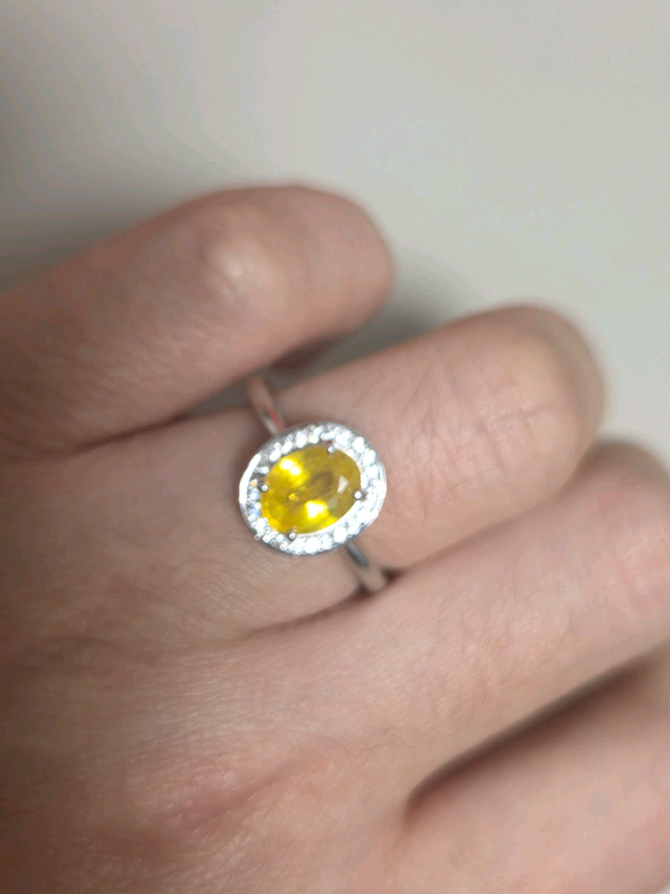 옐루우 사파이어 은반지 이미지