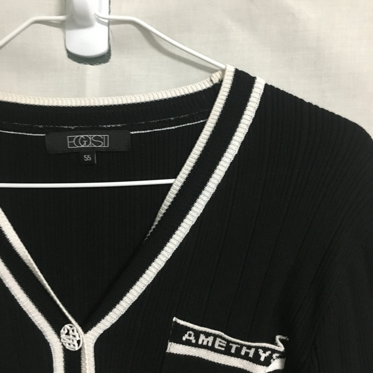 EGOIST 에고이스트 23 자카드 브이넥 니트 (55) 이미지