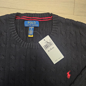 폴로 랄프로렌 케이블 니트 블랙(보이즈 xl) 이미지