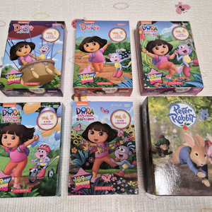 도라 더 익스플로러 1,2,4,5,6집 DVD(3집 mp4 파일) + 피터래빗 DVD 이미지