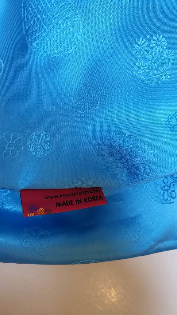 하늘누에 여아 색동 한복 앞치마(110~120) 이미지