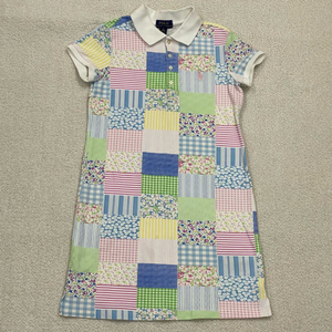 (정품) 폴로 신형 키즈 패치워크 피케 반팔 원피스 8-10세 이미지