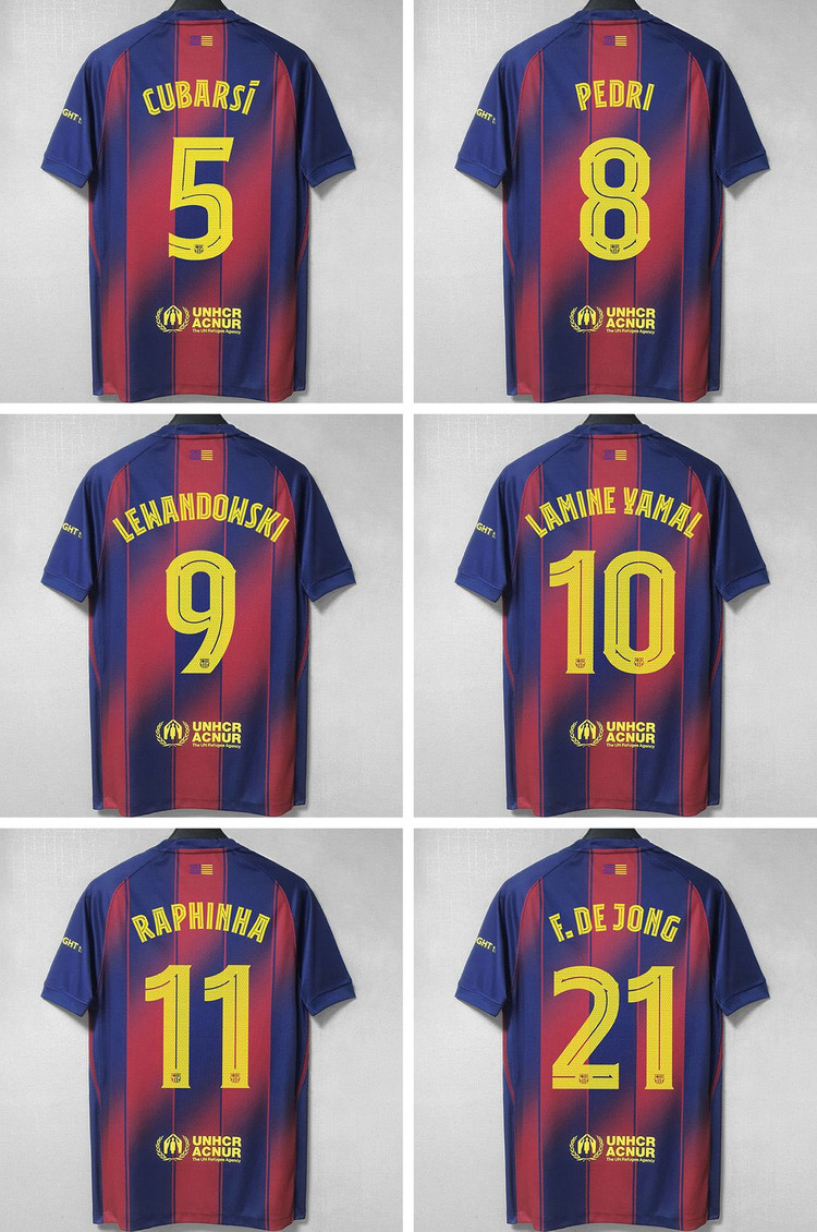 (국내배송) 25-26 바르셀로나 홈 유니폼 져지 판매 (라민야말 페드리 레반도프스키 하피냐 더용 쿠바르시 등) 이미지