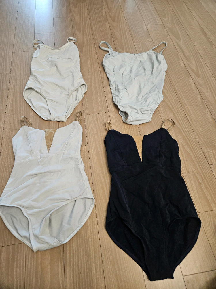 아동 메토아트 발레 레오타드 2XL 블랙/화이트 4벌 이미지