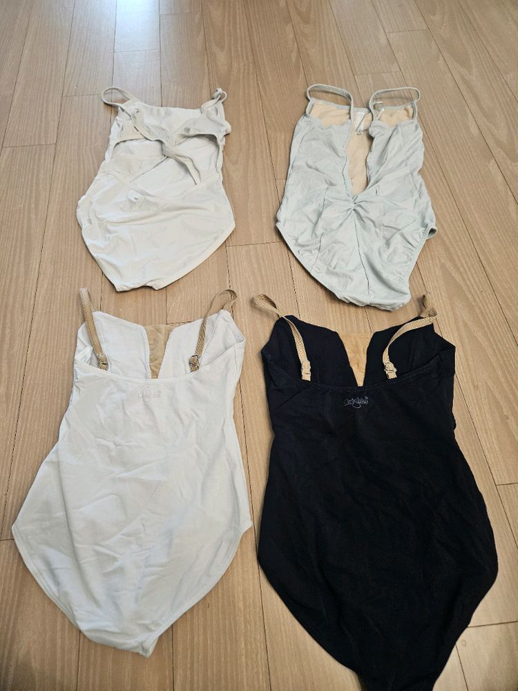 아동 메토아트 발레 레오타드 2XL 블랙/화이트 4벌 이미지