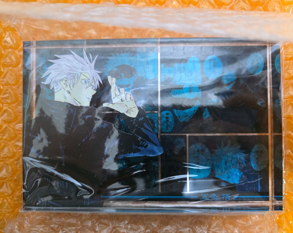 주술회전 점프샵 고죠 사토루 생일 아크릴 블럭 이미지