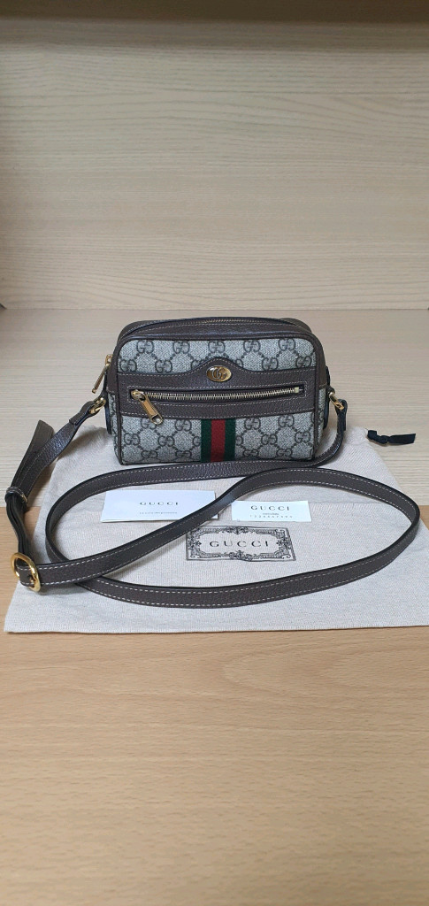 구찌 오피디아 크로스백/카메라백 미니 정품S급(감정O)프라다루이비통디올고야드샤넬셀린느보테가생로랑발렌시아가버버리가방 이미지