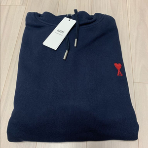 아미 스몰 로고 후드티 네이비 XL 새상품 이미지