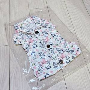 (새상품) 일본 정품 스누피 강아지 옷 봄옷 벚꽃 티셔츠 M L 이미지