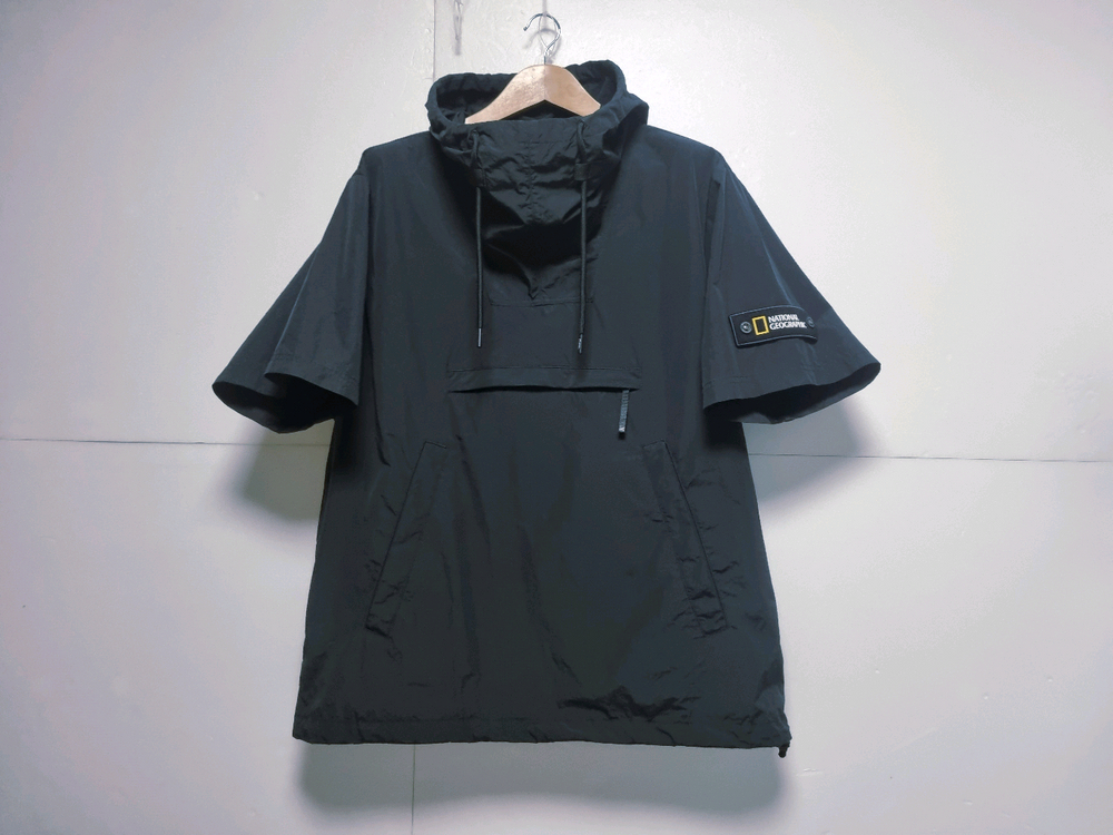 남성 2022 내셔널지오그래픽 와펜 반팔 우븐 아노락 바람막이 코프코어 이미지