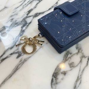 디올 아코디언 카드지갑 미드나잇블루 이미지