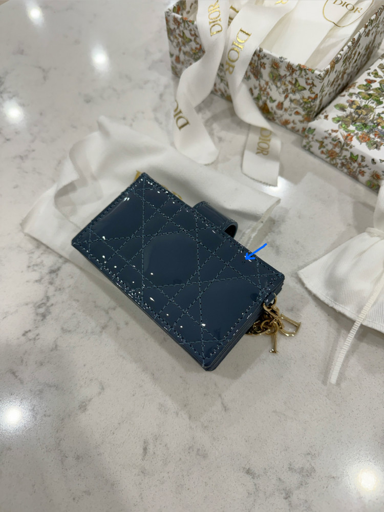 디올 아코디언 카드지갑 미드나잇블루 이미지