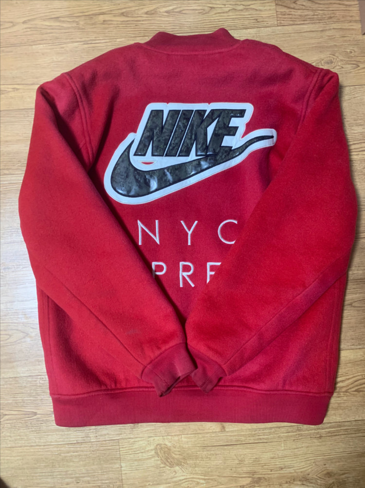 슈프림 나이키 슈나장 바시티 자켓 점퍼 스타장 이미지